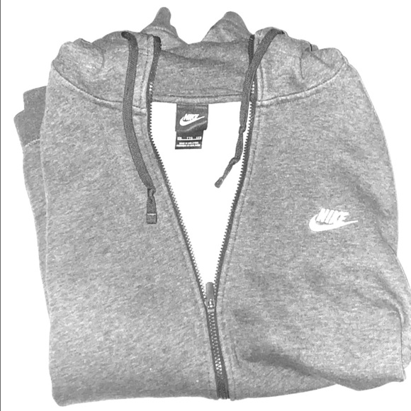 gray nike zip up jacket